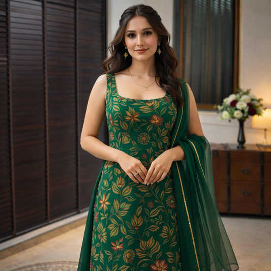 Green Ethnic Suit ✨ New Year Sale ✨