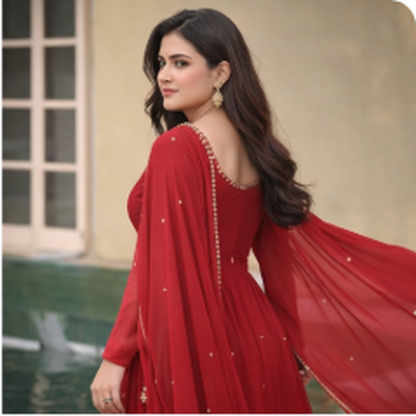 Noor Crimson Anarkali